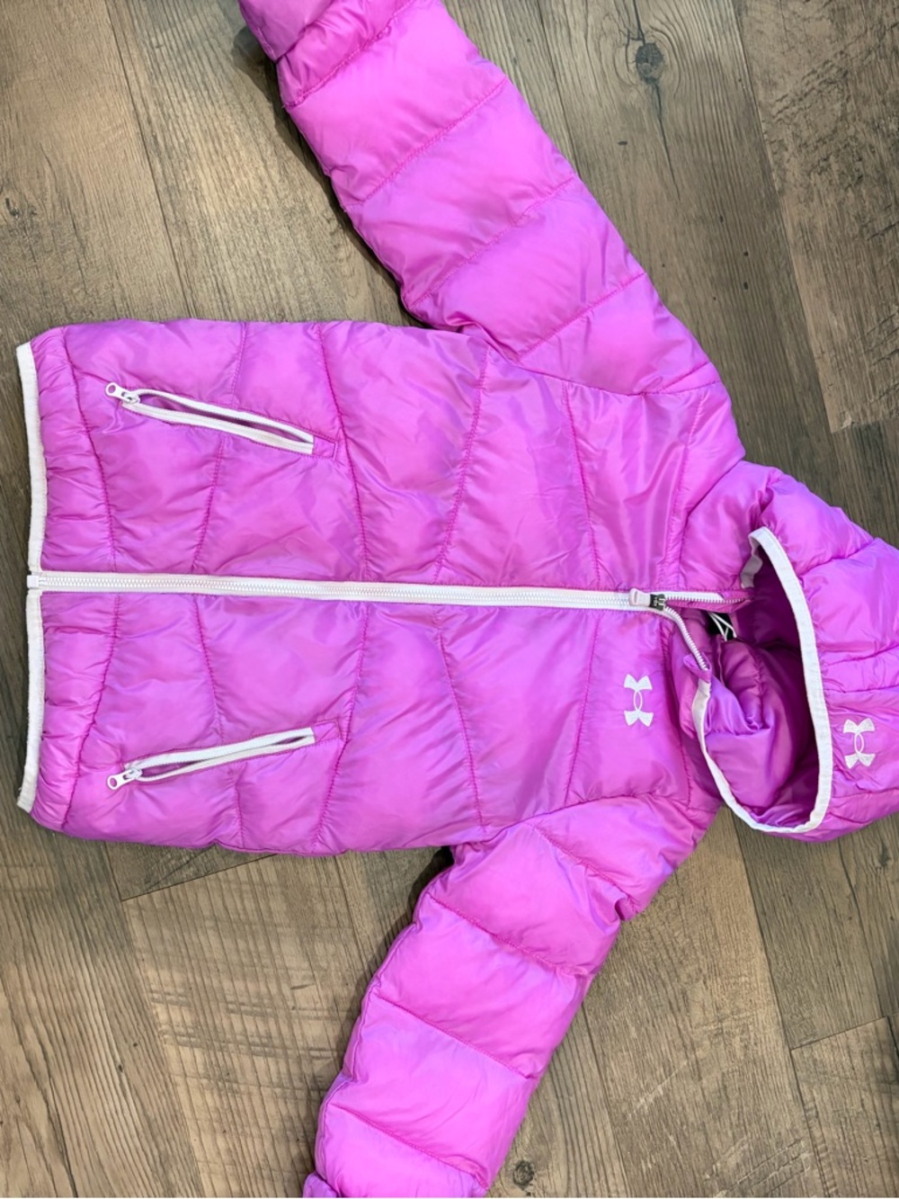 Under Armour Hot Pink Girls' Insulated Puffer Jacket with Hood